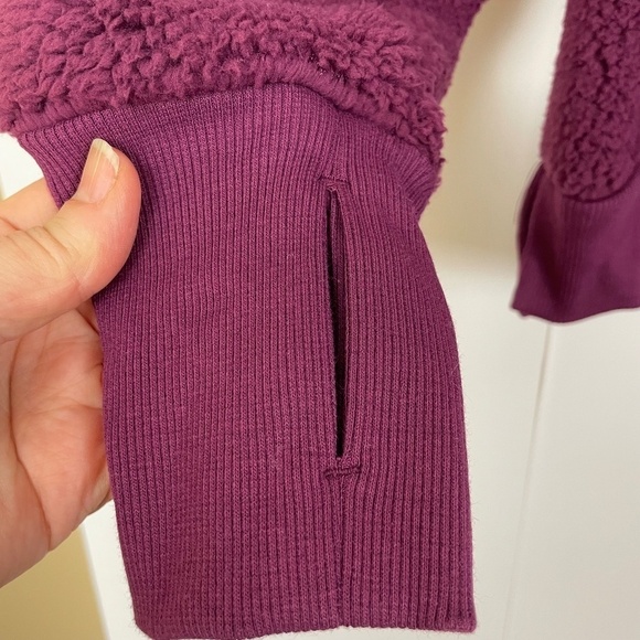 NWT - Purple Teddy Bear Half Zip Up Hoodie, Cozy, Comfy by All in Motion, Size M - Picture 3 of 8